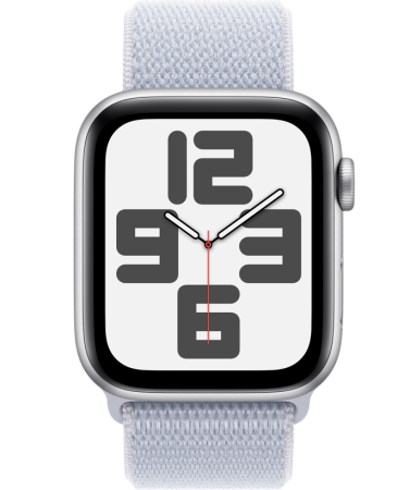 Часы Apple Watch SE (2024) 40mm Silver Aluminum Case with Blue Cloud Sport Loop (GPS)