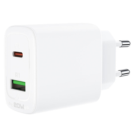 Сетевой адаптер ACEFAST Fast Charge Wall Charger A25 PD20W (1xUSB-C+1xUSB-A) Сетевой адаптер ACEFAST Fast Charge Wall Charger A25 PD20W (1xUSB-C+1xUSB-A)