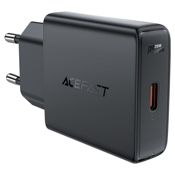 Сетевое зарядное устройство ACEFAST A65 PD20W GaN USB-C Charger Black