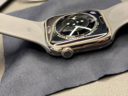 Apple Watch Series 11 46mm Natural Titanium Case with Stone Grey Sport Band (M/L) Б/У