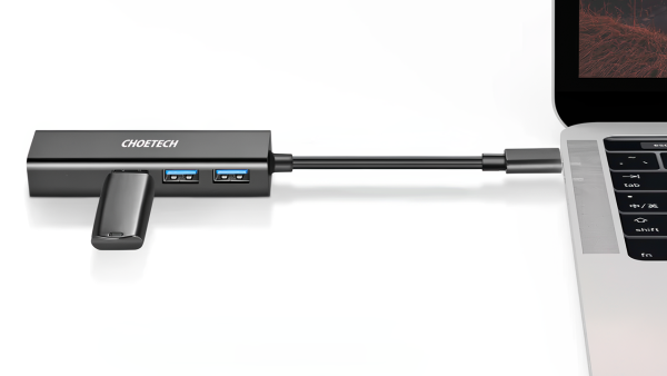 USB-концентратор Choetech 4 в 1 3 x USB 3.0, RJ45 (HUB-U02)