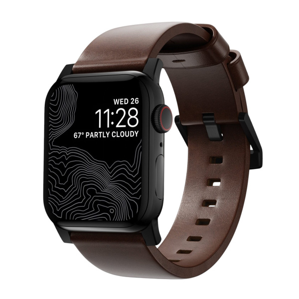 Ремешок Nomad Modern Band для Apple Watch 44/45/46/49mm Rustic Brown / Black Hardware