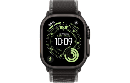Apple Watch Ultra 3 (2025) 49mm Black Titanium Case with Black/Charcoal Trail Loop (GPS + Cellular) (S/M)