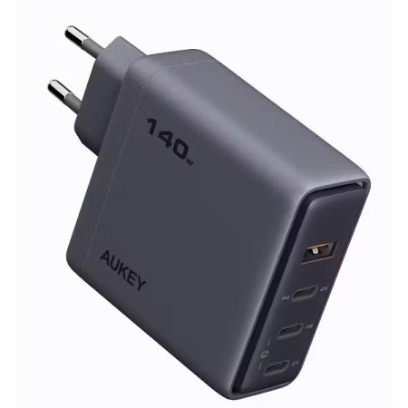 Cетевое зарядное устройство Aukey Comet Mix 140W 3xUSB-C + USB-A Gray