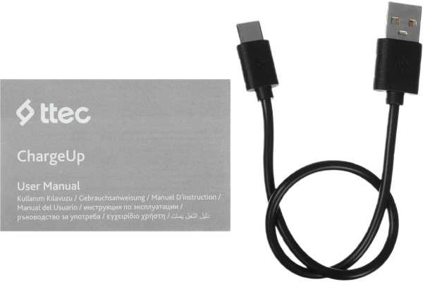 Внешний аккумулятор TTEC ChargeUp 10.000mAh Powerbank (12 in Display Box) Черный