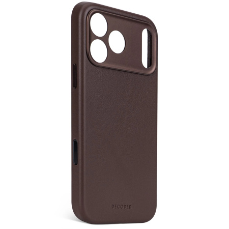 Чехол Decoded Leather Back Cover для iPhone 17 Pro (MagSafe) Chocolate Brown