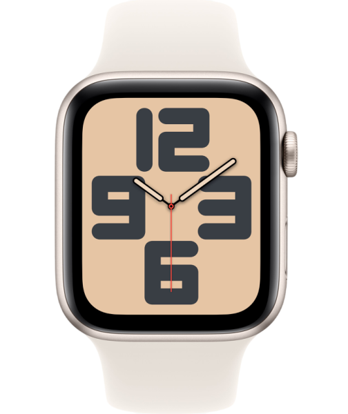 Часы Apple Watch SE (2024) 44mm Starlight Aluminum Case with Starlight Sport Band (GPS) (размер M/L)