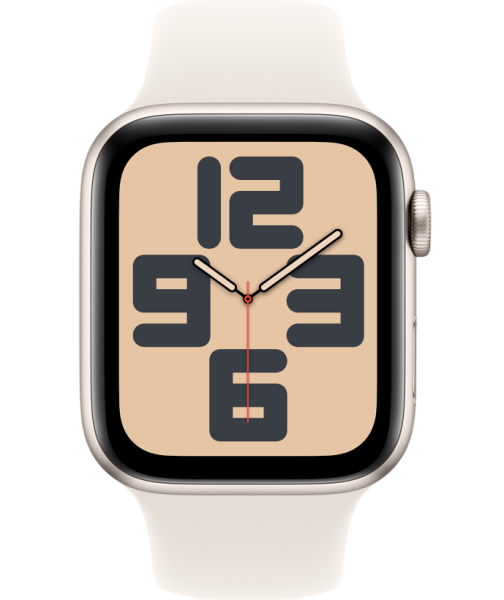 Apple Watch SE (2024) 44mm Starlight Aluminum Case with Starlight Sport Band (GPS) (размер M/L)