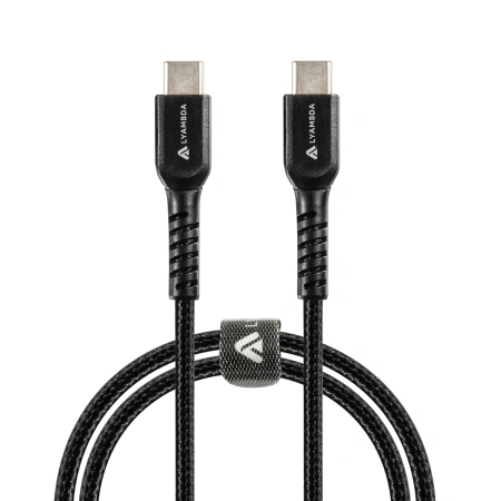 Кабель Lyambda USB-C to USB-C 0.5m Black