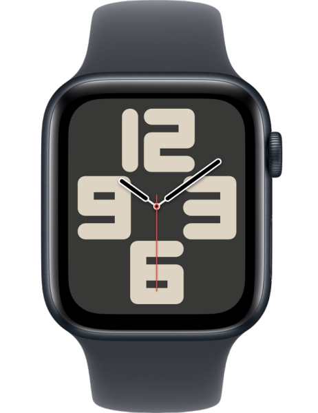 Часы Apple Watch SE (2024) 40mm Midnight Aluminum Case with Midnight Sport Band (GPS) (размер M/L)