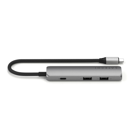 Адаптер Satechi 4-in-1 USB-C Slim Multiport Adapter 4K 1хUSB-C PD 2xUSB-A 3.2 Gen2 1хHDMI 4K@60Hz Space Grey Адаптер Satechi 4-in-1 USB-C Slim Multiport Adapter 4K 1хUSB-C PD 2xUSB-A 3.2 Gen2 1хHDMI 4K@60Hz Space Grey