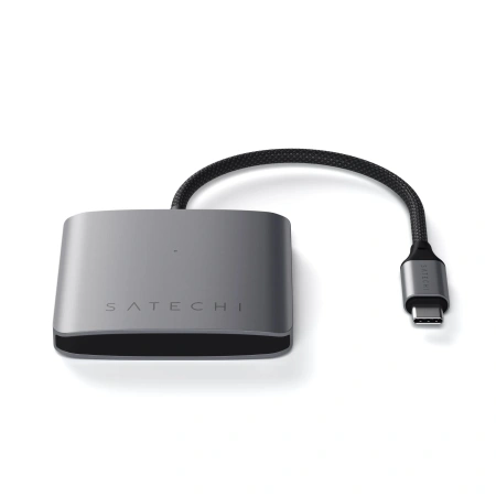 USB - Хаб Satechi 4-Port USB-C 3.2 Gen 2 Hub with Power Delivery Space Gray