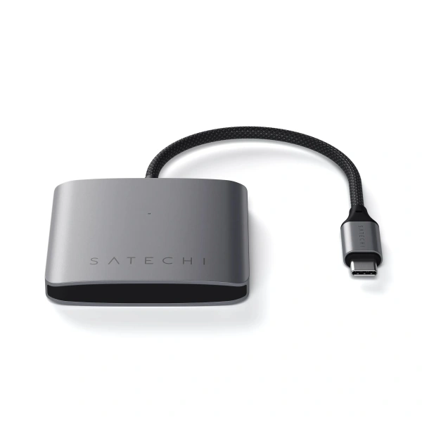 USB - Хаб Satechi 4-Port USB-C 3.2 Gen 2 Hub with Power Delivery Space Gray