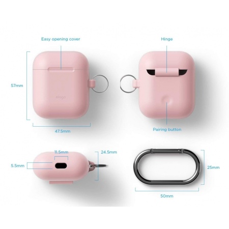 Чехол Elago для AirPods Hang Case Pink