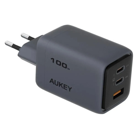 Cетевое зарядное устройство Aukey Comet Mix 100W 2xUSB-C + USB-A Gray