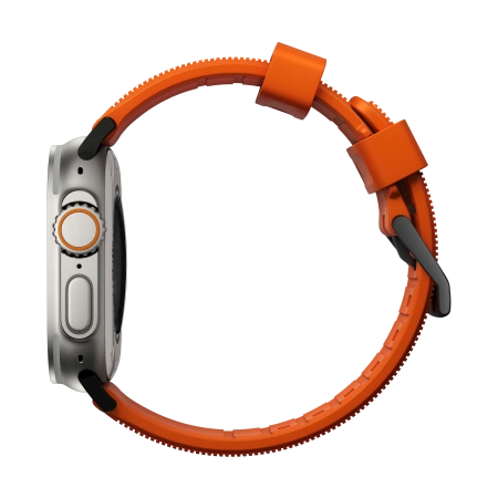 Ремешок Nomad Rugged Strap для Apple Watch 49/45/44/42mm Orange / Black Hardware