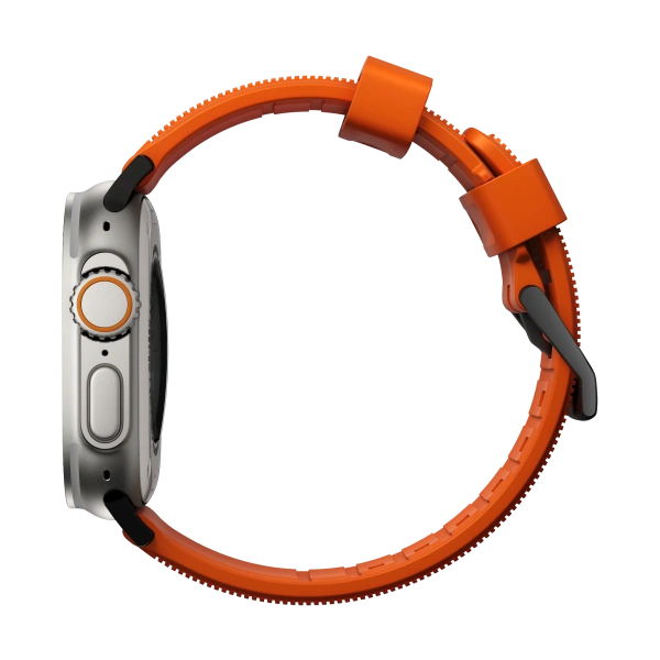 Ремешок Nomad Rugged Strap для Apple Watch 49/45/44/42mm Orange / Black Hardware