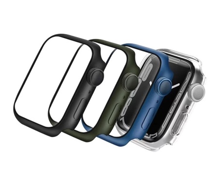 Чехол со стеклом Uniq Legion +9H Curved glass для Apple Watch 7 41 мм Clear