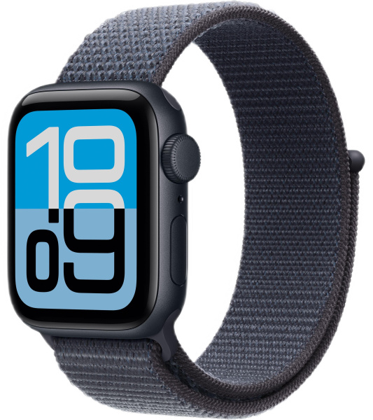 Часы Apple Watch SE 3 (2025) 40mm Midnight Aluminum Case with Anchor Blue Sport Loop (GPS)