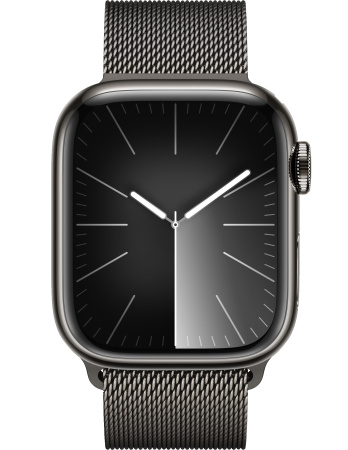 Часы Apple Watch Series 9 41mm Graphite Stainless Steel Case with Graphite Milanese Loop (GPS + LTE)
