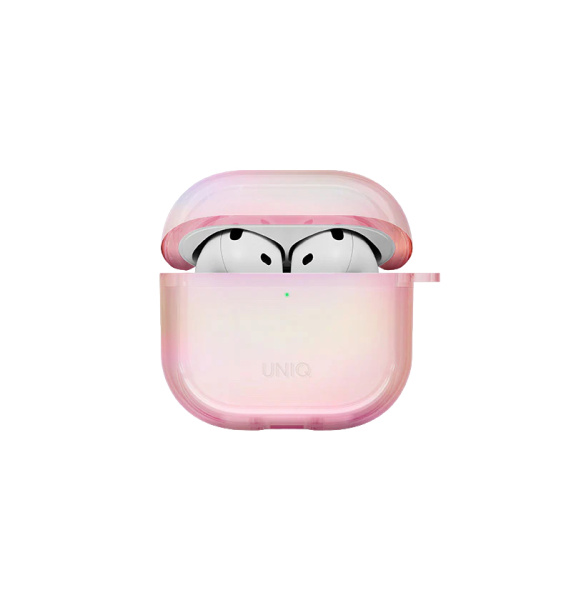 Чехол Uniq Iridescia (Holographic) для Airpods 4 Pink Prism