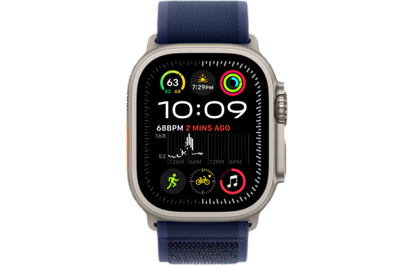 Часы Apple Watch Ultra 2 (2024) 49mm Natural Titanium Case with Blue Trail Loop - S/M (GPS + Cellular)
