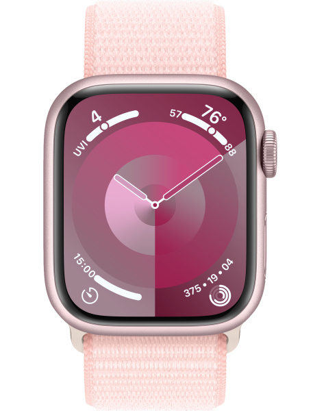 Apple Watch Series 9 41mm Pink Aluminum Case with Light Pink Loop Band (GPS)