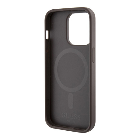 Чехол Guess для iPhone 15 Pro MagSafe G CUBE Hard Brown Чехол Guess для iPhone 15 Pro MagSafe G CUBE Hard Brown