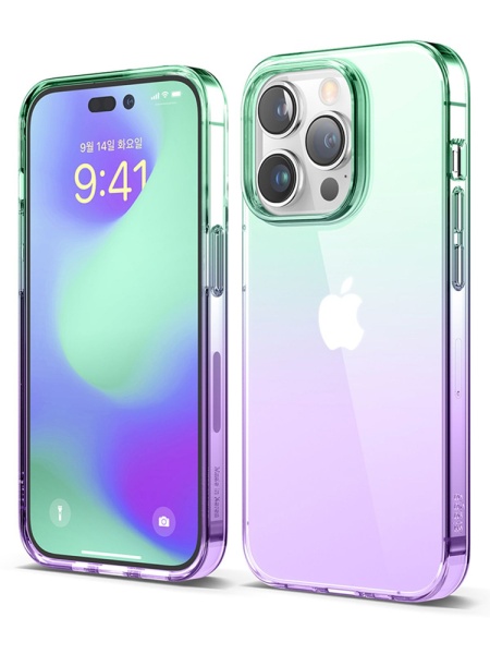 Чехол Elago для iPhone 14 Pro Max Aurora Case Gradient Green/Purple