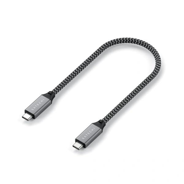 Кабель Satechi 100W USB-C to USB-C 25cm Space Gray