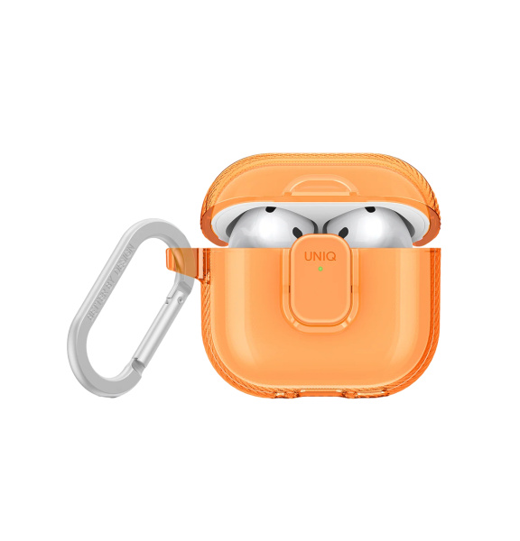 Защитный чехол Uniq для Airpods 4 Glase PRO TPU Lock case Golden Citrus