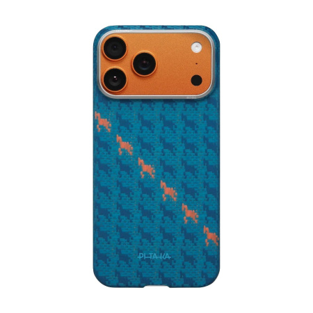 Защитный чехол Pitaka Happiness Rides Edge для iPhone 17 Pro Indigo