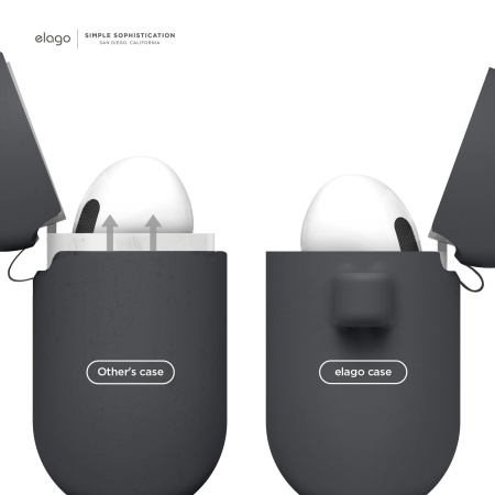 Чехол Elago для AirPods 3 (2021) Silicone Hang Case Dark Grey