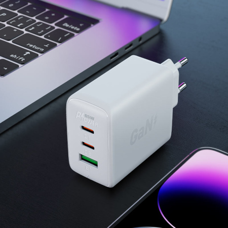 Сетевое зарядное устройство ACEFAST A41 GaN  PD 65W 2xUSB-C+USB-A White