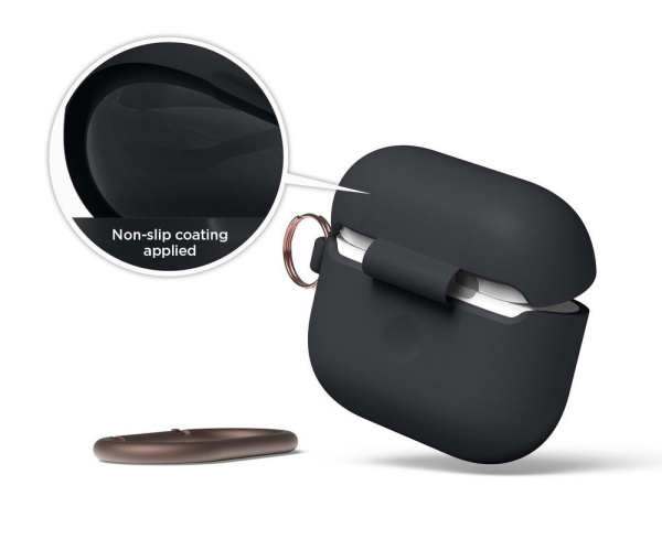 Чехол Elago для AirPods 3 (2021) Silicone Hang Case Black