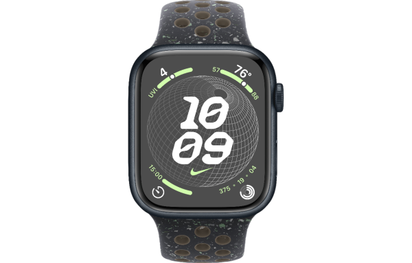 Apple Watch Series 9 45mm Midnight Aluminum Case with Midnight Sky Nike Sport Band (размер M/L)