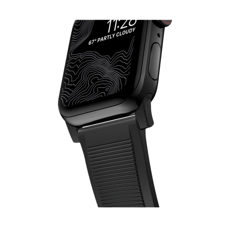 Ремешок Nomad Rugged Strap для Apple Watch 49/45/44/42mm Black / Black Hardware