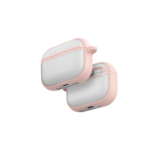 Чехол UNIQ Veren Shockproof with carabin для Airpods Pro 3 Pink Haze