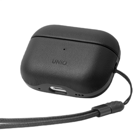 Чехол Uniq Terra Genuine Leather для AirPods Pro (2-го поколения) Black