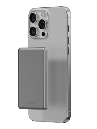 Внешний аккумулятор Energea AluPac MINI 5K, 5000W MagSafe 15W USB-C 20W Ultra Light Aluminium Natural Titanium Внешний аккумулятор Energea AluPac MINI 5K, 5000W MagSafe 15W USB-C 20W Ultra Light Aluminium Natural Titanium