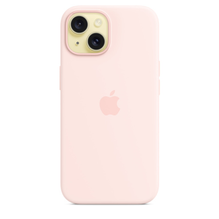 Чехол Apple iPhone 15 Silicone Case with MagSafe Light Pink Чехол Apple iPhone 15 Silicone Case with MagSafe Light Pink