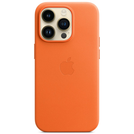 Чехол Apple iPhone 14 Pro Leather Case with MagSafe Orange