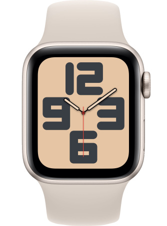 Часы Apple Watch SE (2023) 44mm Starlight Aluminum Case with Starlight Sport Band (GPS) (размер S/M) Часы Apple Watch SE (2023) 44mm Starlight Aluminum Case with Starlight Sport Band (GPS) (размер S/M)