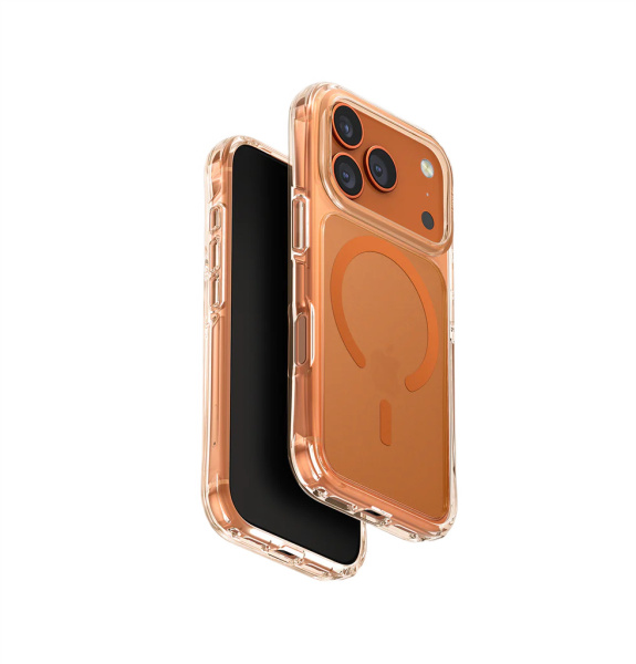 Защитный чехол UNIQ LifePro Xtreme AF (MagSafe) для iPhone 17 Pro Frost Clear/Volt Orange