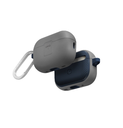 Чехол Uniq Clyde для Apple AirPods Pro 2 Chalk Grey / Marine Blue