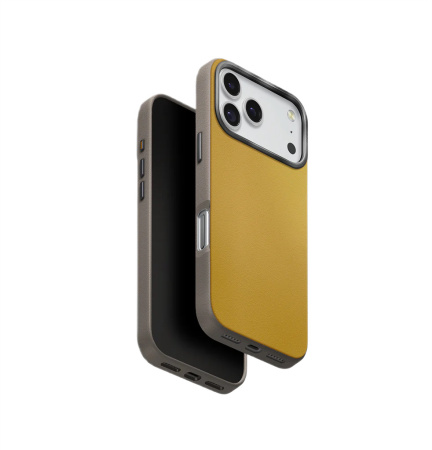 Защитный чехол UNIQ Lyden DS (MagSafe) для iPhone 17 Pro Canary Yellow/Flint Grey