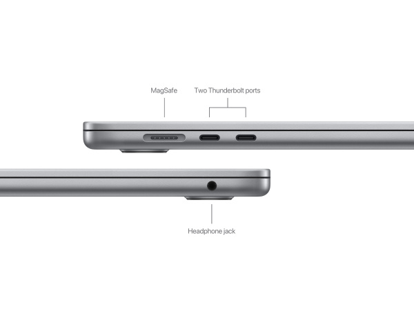 Ноутбук Apple MacBook Air 15  M3 (8-core CPU, 10-core GPU) / RAM 24GB / SSD 512GB Space Gray (Серый космос) 70W  Z1BP000MD / MC9H4