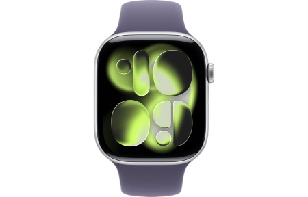 Часы Apple Watch Series 11 46mm Silver Aluminum Case with Purple Fog Sport Band (GPS) (размер M/L)