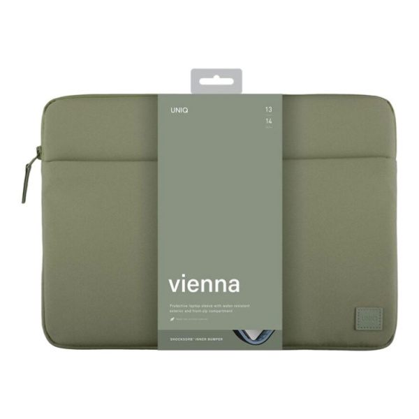 Защитный чехол Uniq Vienna RPET Fabric (ShockSorb) для MacBook Pro 14" Laurel Green