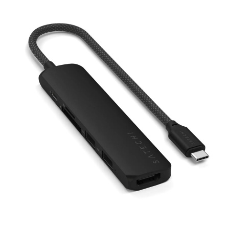 Адаптер Satechi 6-in-1 USB-C Slim Multiport Adapter 1xUSB-C PD 2хUSB-A 1хHDMI 4K @ 60Hz Micro/SD Card Black